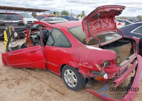 1998 Honda Civic Ex z USA, uszkodzony, nr VIN 1HGEJ8249WL013808